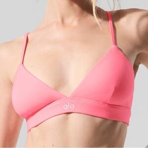NWT ALO YOGA Splendor Bra Neon Bubblegum